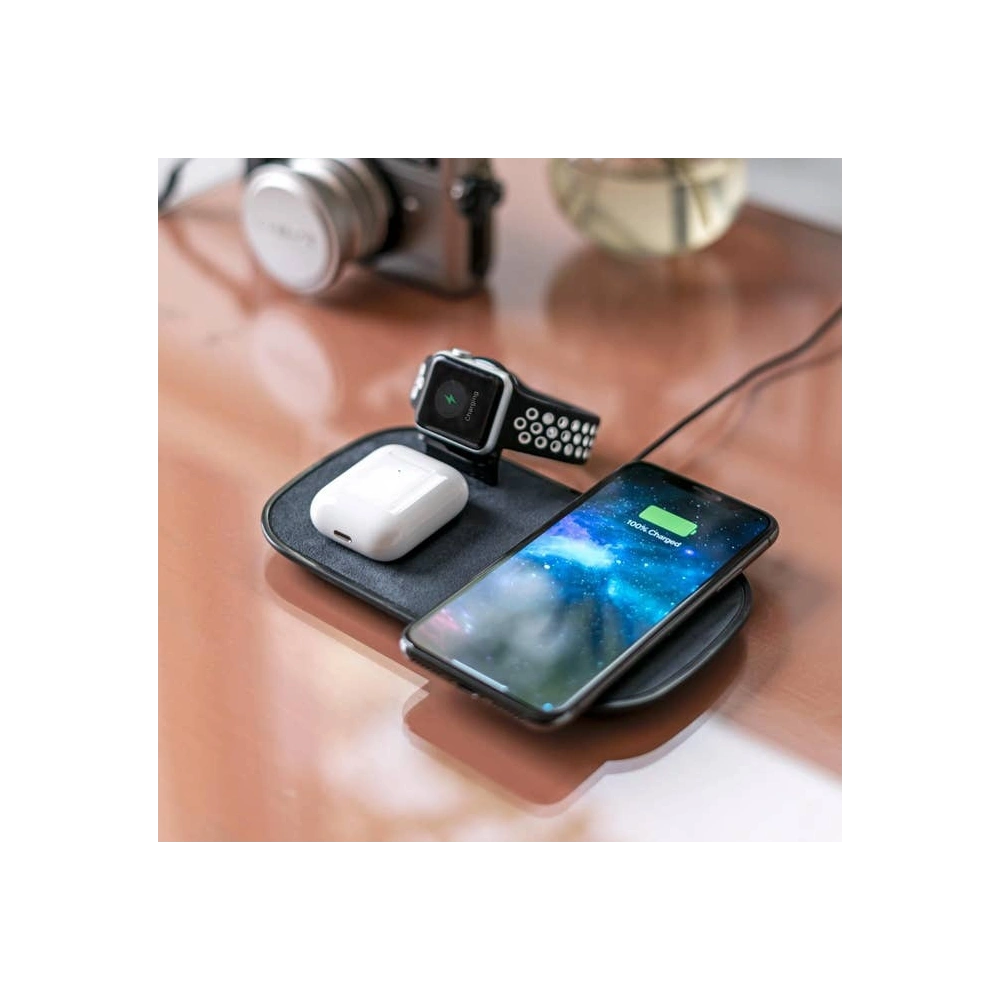 Hurtownia GSM - Ładowarka bezprzewodowa do Apple Watch, AirPods, iPhone Mophie 3-in-1 Wireless Charging Pad - MPH014 - {ean13} - Hurt