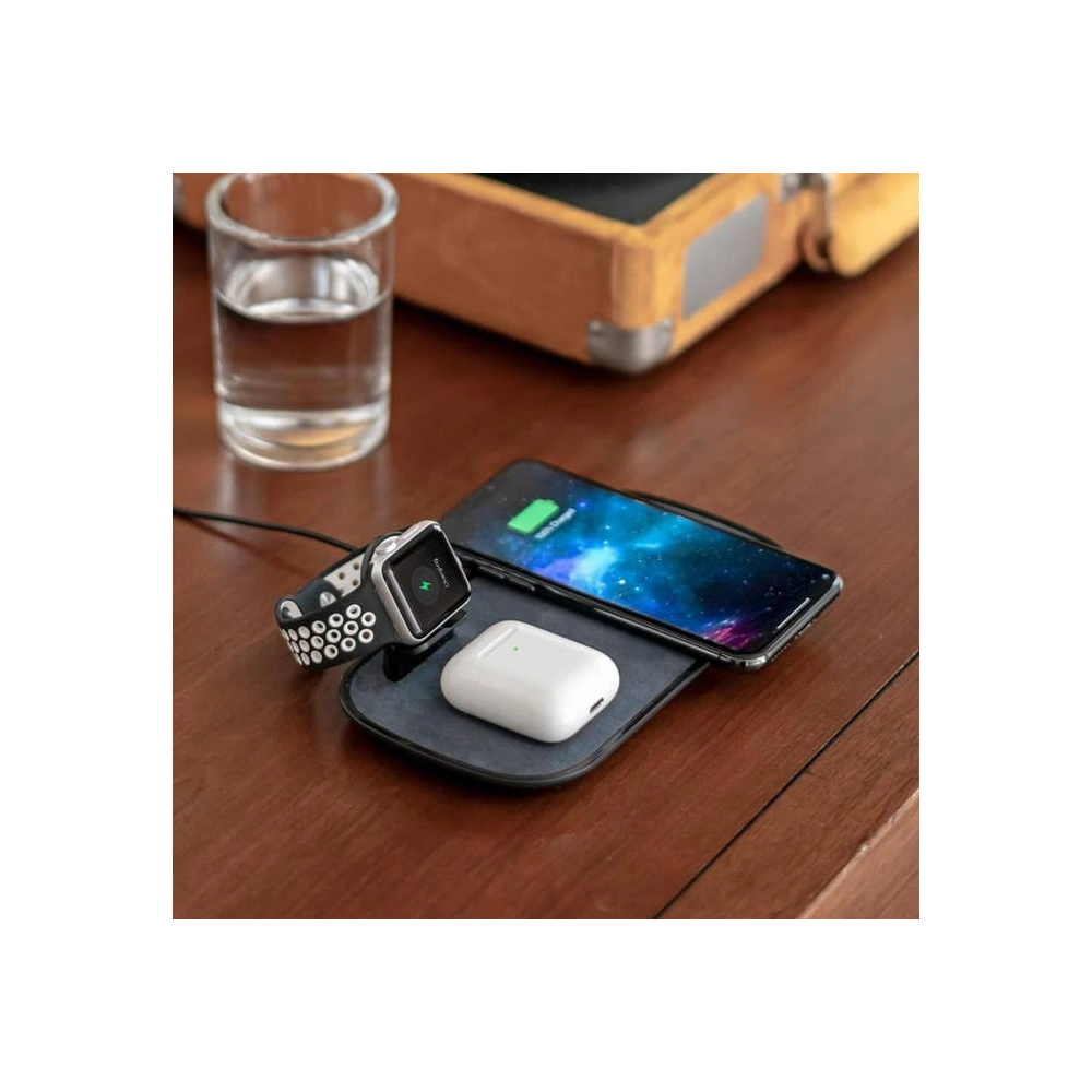 Hurtownia GSM - Ładowarka bezprzewodowa do Apple Watch, AirPods, iPhone Mophie 3-in-1 Wireless Charging Pad - MPH014 - {ean13} - Hurt