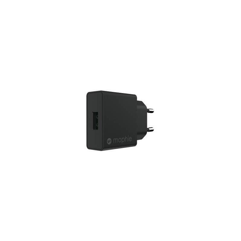 Mophie Distributor - 848467093964 - MPH017BLK - Mophie Wall Charger USB-A 18W (black) - B2B homescreen