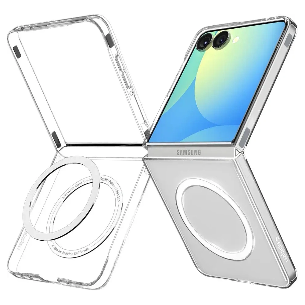 Etui Spigen Airskin Mag MagSafe do Samsung Galaxy Z Flip 7 Crystal Clear/white