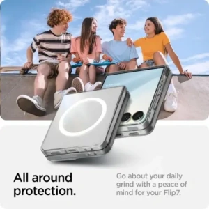 Etui Spigen Airskin Mag MagSafe do Samsung Galaxy Z Flip 7 Crystal Clear/white