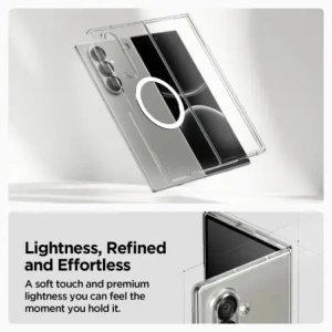 Etui Spigen Airskin Mag MagSafe do Samsung Galaxy Z Fold 7 Crystal Clear/white