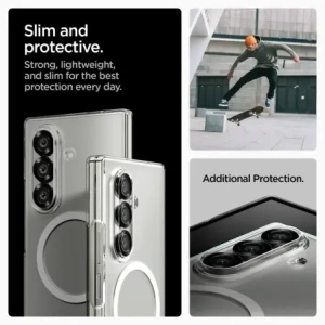 Etui Spigen Airskin Mag MagSafe do Samsung Galaxy Z Fold 7 Crystal Clear/white
