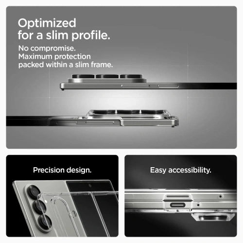 Etui Spigen Airskin Mag MagSafe do Samsung Galaxy Z Fold 7 Crystal Clear/white