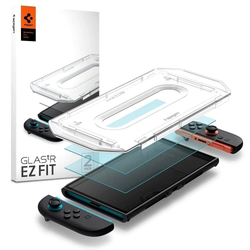 Szkło hartowane Spigen Glas.tr ez Fit do Nintendo Switch 2 Clear [2 PACK]
