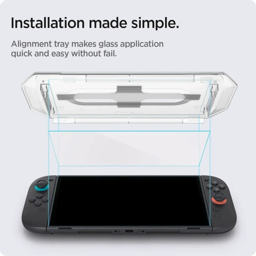 Szkło hartowane Spigen Glas.tr ez Fit do Nintendo Switch 2 Clear [2 PACK]