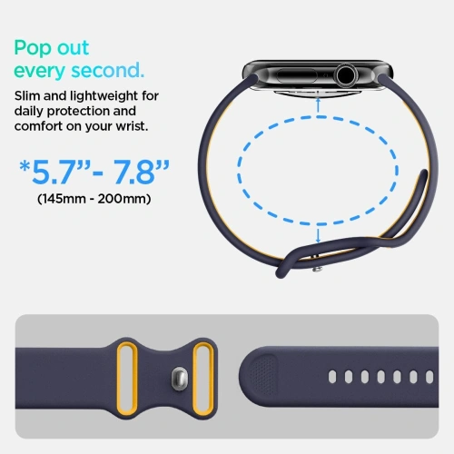 Pasek Spigen Nano Pop do Apple Watch 6 / 7 / 8 / 9 / 10 / SE / Ultra 1 / 2 44/45/46/4mm Blueberry Navy