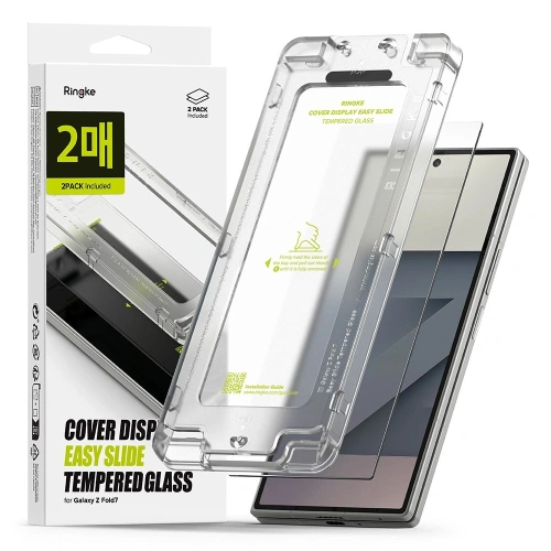 Szkło hartowane Ringke Cover Display Easy Slide do Samsung Galaxy Z Fold 7 Clear [2 PACK]