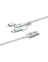 Kabel Mophie 3w1 USB-C, microUSB oraz lightning - USB-A 1m (biały)