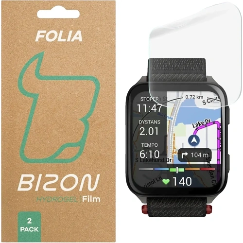 Folia hydrożelowa na ekran Bizon Glass Watch Hydrogel do Garmin Venu X1 [2 PACK]