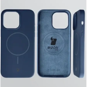 Silikonowe etui z pierścieniem magnetycznym Bizon Soft Case Magnetic do Apple iPhone 14 Pro Max granatowe