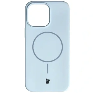 Silikonowe etui z pierścieniem magnetycznym Bizon Soft Case Magnetic do Apple iPhone 14 Pro Max błękitne