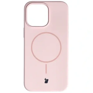 Silikonowe etui z pierścieniem magnetycznym Bizon Soft Case Magnetic do Apple iPhone 14 Pro Max jasnoróżowe
