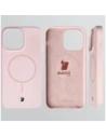 Silikonowe etui z pierścieniem magnetycznym Bizon Soft Case Magnetic do Apple iPhone 14 Pro Max jasnoróżowe