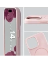 Silikonowe etui z pierścieniem magnetycznym Bizon Soft Case Magnetic do Apple iPhone 14 Pro Max jasnoróżowe