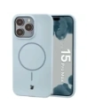 Silikonowe etui z pierścieniem magnetycznym Bizon Soft Case Magnetic do Apple iPhone 15 Pro Max błękitne