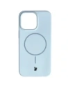 Silikonowe etui z pierścieniem magnetycznym Bizon Soft Case Magnetic do Apple iPhone 15 Pro Max błękitne
