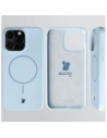 Silikonowe etui z pierścieniem magnetycznym Bizon Soft Case Magnetic do Apple iPhone 15 Pro Max błękitne