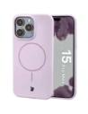 Silikonowe etui z pierścieniem magnetycznym Bizon Soft Case Magnetic do Apple iPhone 15 Pro Max jasnofioletowe