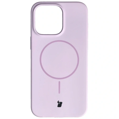 Silikonowe etui z pierścieniem magnetycznym Bizon Soft Case Magnetic do Apple iPhone 15 Pro Max jasnofioletowe