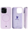 Silikonowe etui z pierścieniem magnetycznym Bizon Soft Case Magnetic do Apple iPhone 15 Pro Max jasnofioletowe