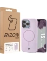 Silikonowe etui z pierścieniem magnetycznym Bizon Soft Case Magnetic do Apple iPhone 15 Pro Max jasnofioletowe
