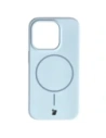 Silikonowe etui z pierścieniem magnetycznym Bizon Soft Case Magnetic do Apple iPhone 15 Pro błękitne