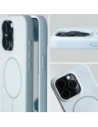 Silikonowe etui z pierścieniem magnetycznym Bizon Soft Case Magnetic do Apple iPhone 15 Pro błękitne