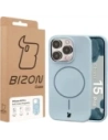 Silikonowe etui z pierścieniem magnetycznym Bizon Soft Case Magnetic do Apple iPhone 15 Pro błękitne