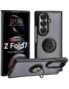Etui z uchwytem na palec Bizon Case Hybrid Ring do Samsung Galaxy Z Fold7 przydymione z czarną ramką