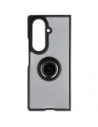 Etui z uchwytem na palec Bizon Case Hybrid Ring do Samsung Galaxy Z Fold7 przydymione z czarną ramką