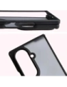 Etui z uchwytem na palec Bizon Case Hybrid Ring do Samsung Galaxy Z Fold7 przydymione z czarną ramką