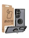 Etui z uchwytem na palec Bizon Case Hybrid Ring do Samsung Galaxy Z Fold7 przydymione z czarną ramką