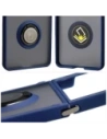 Etui z uchwytem na palec Bizon Case Hybrid Ring do Samsung Galaxy Z Flip7 przydymione z ciemnoniebieską ramką