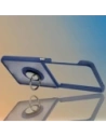 Etui z uchwytem na palec Bizon Case Hybrid Ring do Samsung Galaxy Z Flip7 przydymione z ciemnoniebieską ramką