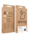 Etui z uchwytem na palec Bizon Case Hybrid Ring do Samsung Galaxy Z Flip7 przydymione z ciemnoniebieską ramką