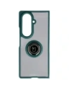 Etui z uchwytem na palec Bizon Case Hybrid Ring do Samsung Galaxy Z Fold7 przydymione z ciemnozieloną ramką