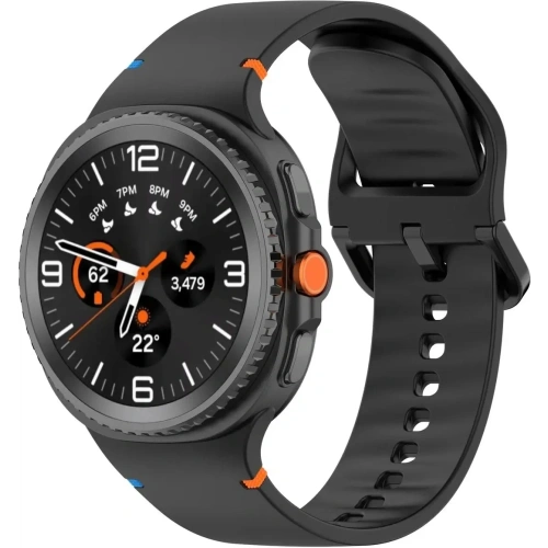 Silikonowy pasek Bizon Strap Watch Silicone G do Samsung Galaxy Watch 8 / 8 Classic czarny