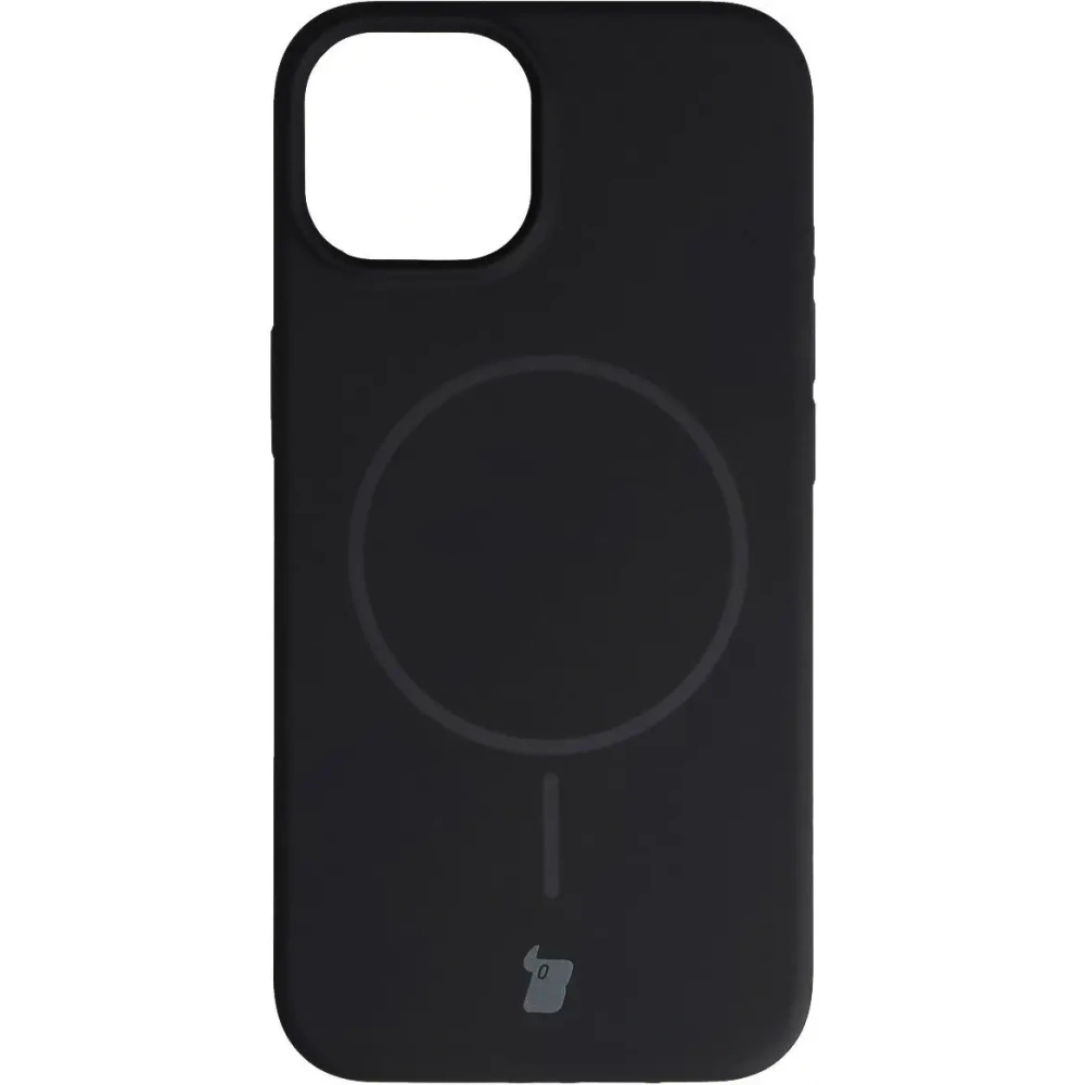 Silikonowe etui z pierścieniem magnetycznym Bizon Soft Case Magnetic do Apple iPhone 14 czarne