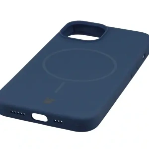 Silikonowe etui z pierścieniem magnetycznym Bizon Soft Case Magnetic do Apple iPhone 14 granatowe