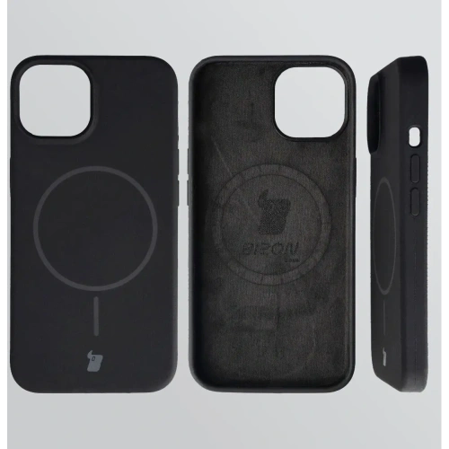 Silikonowe etui z pierścieniem magnetycznym Bizon Soft Case Magnetic do Apple iPhone 14 czarne
