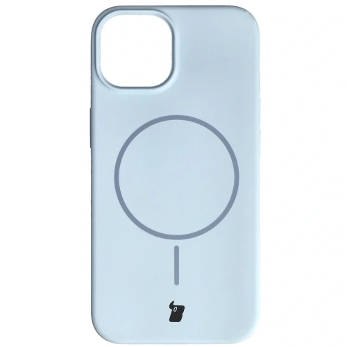 Silikonowe etui z pierścieniem magnetycznym Bizon Soft Case Magnetic do Apple iPhone 14 błękitne