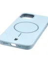 Silikonowe etui z pierścieniem magnetycznym Bizon Soft Case Magnetic do Apple iPhone 14 błękitne