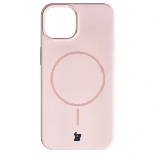 Silikonowe etui z pierścieniem magnetycznym Bizon Soft Case Magnetic do Apple iPhone 14 jasnoróżowe