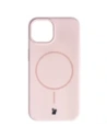 Silikonowe etui z pierścieniem magnetycznym Bizon Soft Case Magnetic do Apple iPhone 14 jasnoróżowe