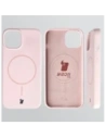 Silikonowe etui z pierścieniem magnetycznym Bizon Soft Case Magnetic do Apple iPhone 14 jasnoróżowe
