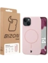 Silikonowe etui z pierścieniem magnetycznym Bizon Soft Case Magnetic do Apple iPhone 14 jasnoróżowe