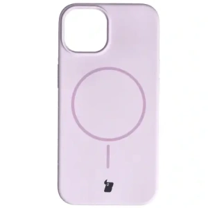 Silikonowe etui z pierścieniem magnetycznym Bizon Soft Case Magnetic do Apple iPhone 14 jasnofioletowe