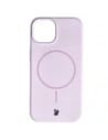 Silikonowe etui z pierścieniem magnetycznym Bizon Soft Case Magnetic do Apple iPhone 14 jasnofioletowe