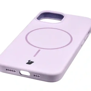 Silikonowe etui z pierścieniem magnetycznym Bizon Soft Case Magnetic do Apple iPhone 14 jasnofioletowe